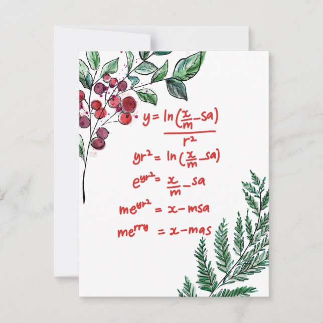 Weihnachtskarte für Mathematiker (Beeren) (Vorderseite)