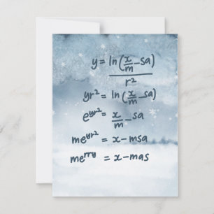 Weihnachtskarte für Mathematiker (Schneeszene)