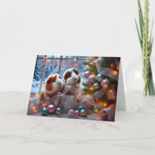 Weihnachtskarte für Meerschweinchen (Nachricht per Feiertagskarte