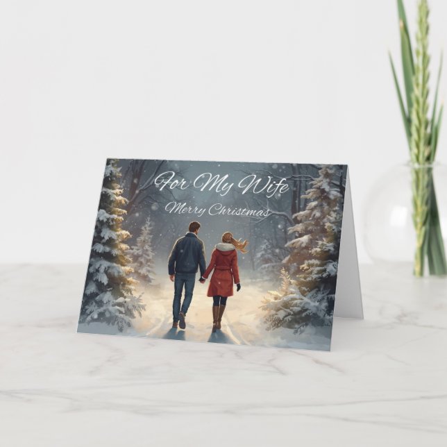 Weihnachtskarte für meine Frau Karte (Vorderseite)