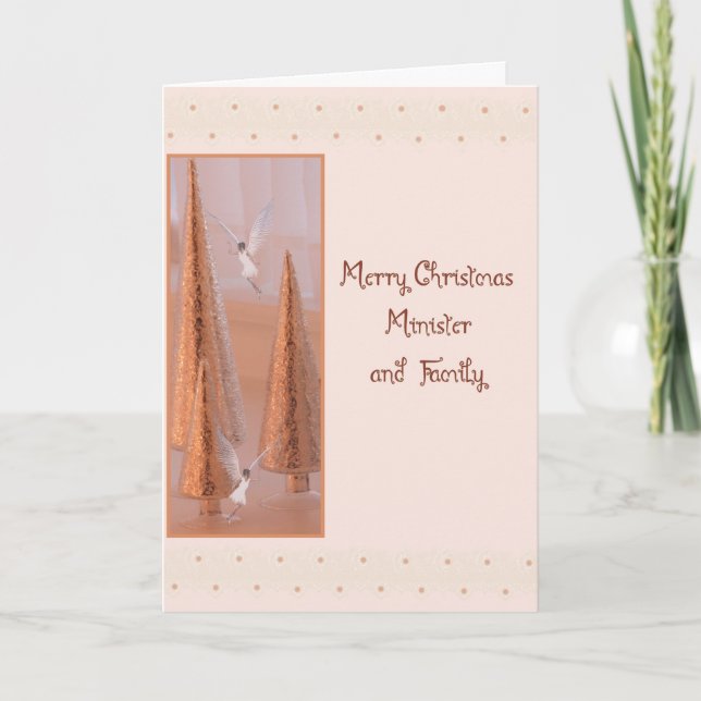 Weihnachtskarte für Minister und Familie Feiertagskarte (Vorderseite)
