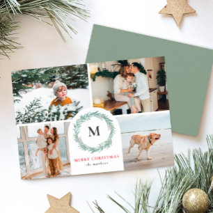 Weihnachtskarte für Monogram-Käfer Feiertagskarte