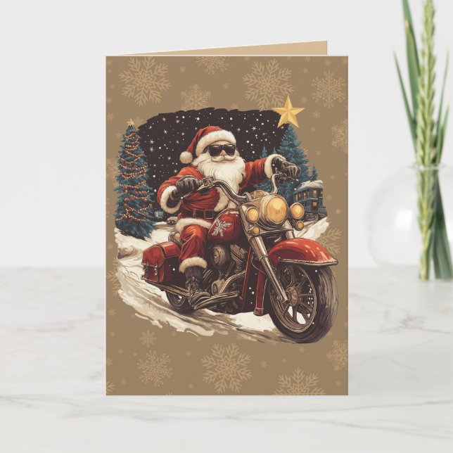 Weihnachtskarte für Motorräder Karte (Vorderseite)
