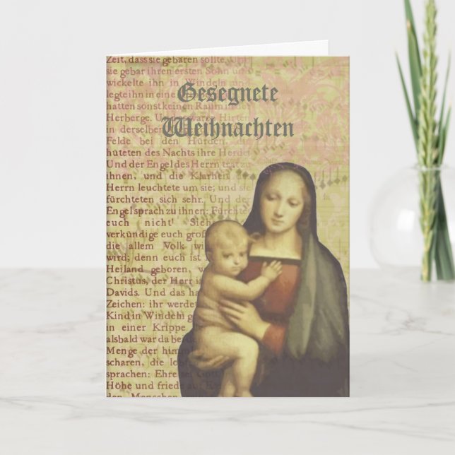 Weihnachtskarte für Mutter und Kind Feiertagskarte (Vorderseite)
