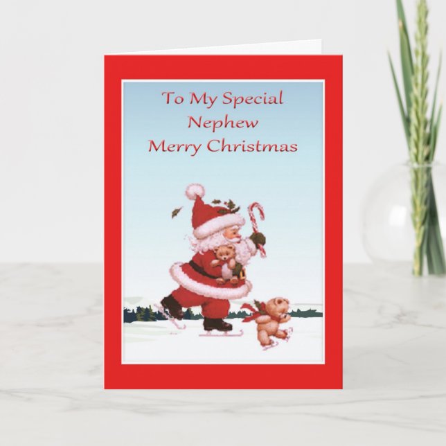 Weihnachtskarte für Neffeen Feiertagskarte (Vorderseite)
