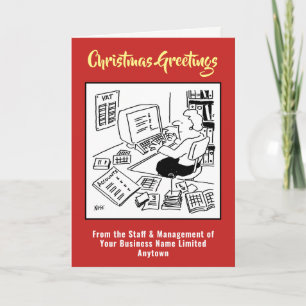 Weihnachtskarte für Office Support Company Feiertagskarte