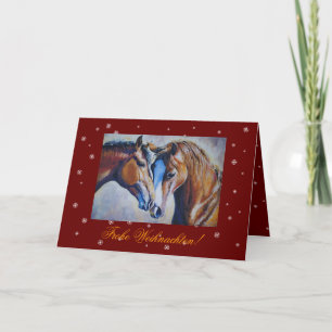 Weihnachtskarte für Pferdeliebhaber Feiertagskarte