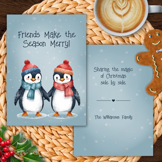 Weihnachtskarte für Pinguin-Freunde Einladung (Von Creator hochgeladen)