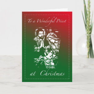 Weihnachtskarte für Priester Feiertagskarte
