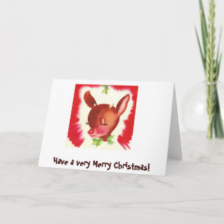 Weihnachtskarte für Rentiere Feiertagskarte