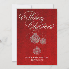 Weihnachtskarte für Rot und Silber Feiertagskarte