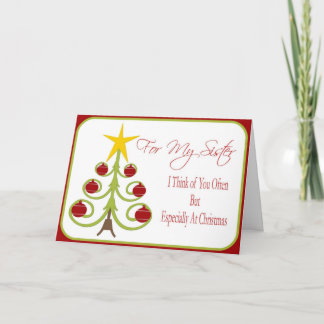 Weihnachtskarte für Schwester Feiertagskarte