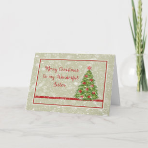 Weihnachtskarte für Sister Green mit Baum Karte