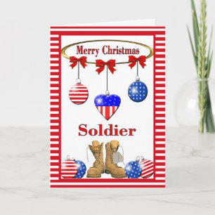 Weihnachtskarte für Soldaten Feiertagskarte