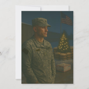 Weihnachtskarte für Soldaten - In Erinnerung an Si Feiertagskarte