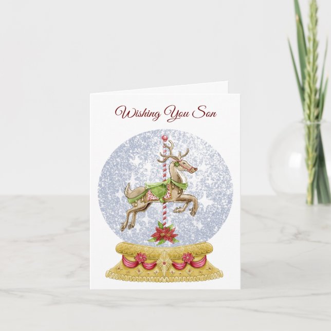 Weihnachtskarte für Son und Familie Feiertagskarte (Vorderseite)