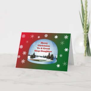 Weihnachtskarte für Step-Daughter Feiertagskarte