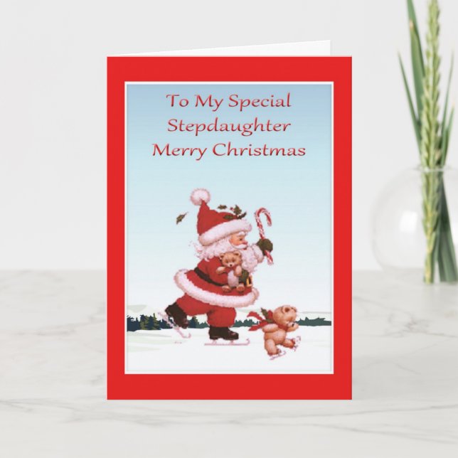 Weihnachtskarte für Stieftochter Feiertagskarte (Vorderseite)