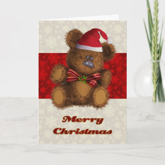 Weihnachtskarte für Teddy Bären Feiertagskarte