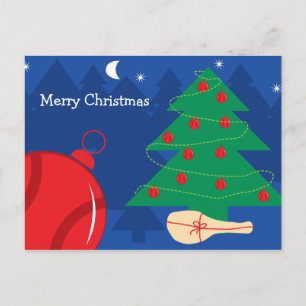 Weihnachtskarte für Tennisspieler Feiertagspostkarte