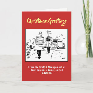 Weihnachtskarte für Umzugsunternehmen Feiertagskarte
