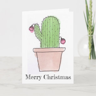 Weihnachtskarte für Wasserfarben Feiertagskarte