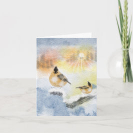 Weihnachtskarte für Wasserfarben - Handgemalt Karte