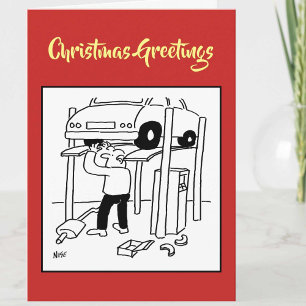 Weihnachtskarte für Werkstattmechaniker Feiertagskarte