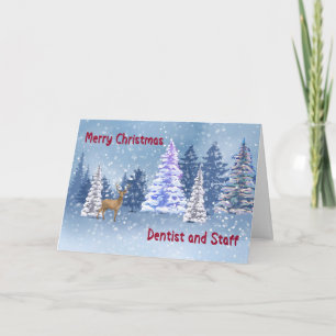 Weihnachtskarte für Zahnarzt & Team Karte