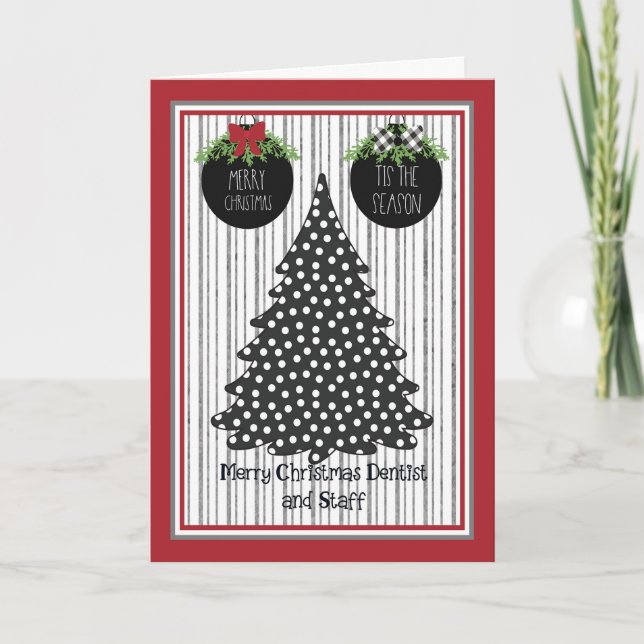 Weihnachtskarte für Zahnärzte und Angestellte Dankeskarte (Vorderseite)