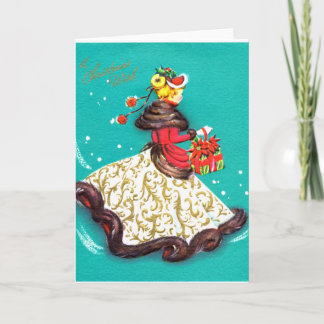 Weihnachtskarte - Gibson Girl Feiertagskarte