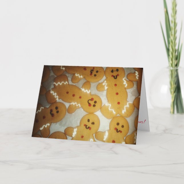 Weihnachtskarte "Gingerbread Men" Karte (Vorderseite)