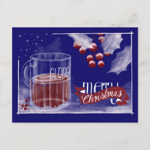 Weihnachtskarte Glögg Glühwein Merry Christmas Feiertagspostkarte