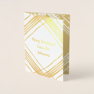 Weihnachtskarte Gold und Weiß Foto Template Fotopl Folienkarte