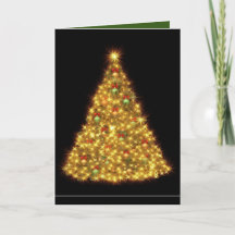 Weihnachtskarte 'Goldener Baum'