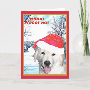 Weihnachtskarte, Goldener Retriever Feiertagskarte