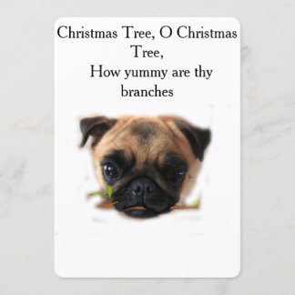 Weihnachtskarte Holiday Pug Einladung