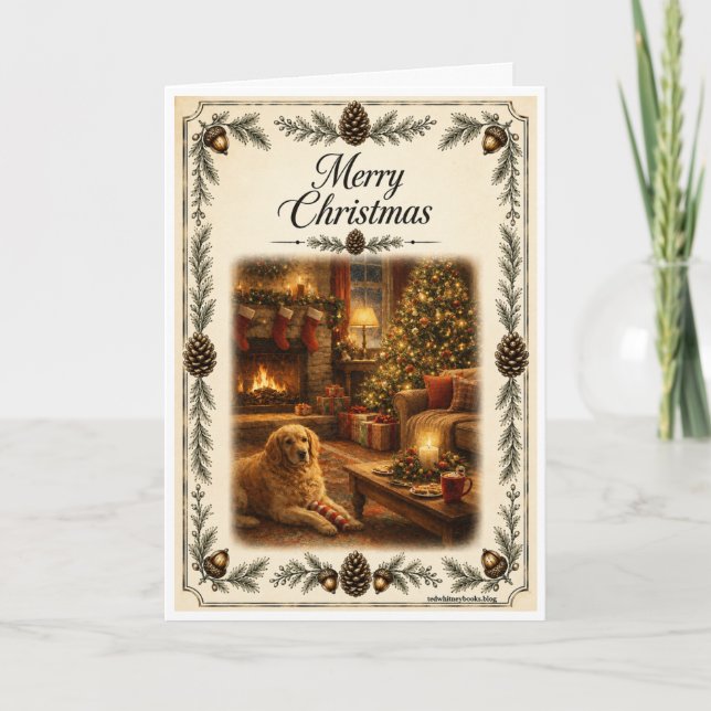 Weihnachtskarte - Hundegruß Karte (Vorderseite)