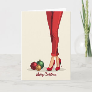 Weihnachtskarte im Crimson-Stil Karte