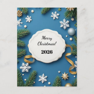 Weihnachtskarte im festlichen Design Feiertagspostkarte