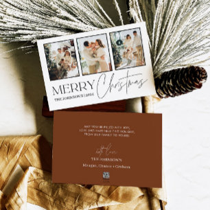 Weihnachtskarte im Foto, Moderne frohe Weihnachten