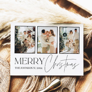 Weihnachtskarte im Foto, Moderne frohe Weihnachten