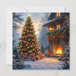 Weihnachtskarte im Freien