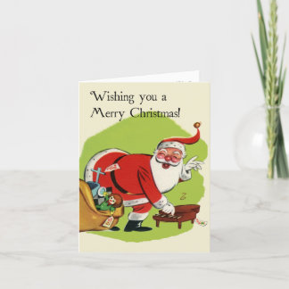 Weihnachtskarte im Retro-Stil Feiertagskarte
