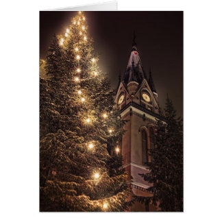 Weihnachtskarte im viktorianischen Kirchenstil