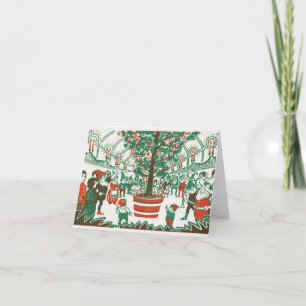 Weihnachtskarte im Vintagen Stil Feiertagskarte