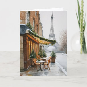 Weihnachtskarte in Paris Karte
