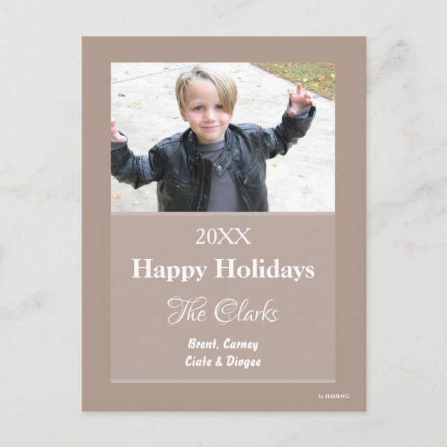 Weihnachtskarte Jede Farbe Postkarte - HAMbWG (Vorderseite)