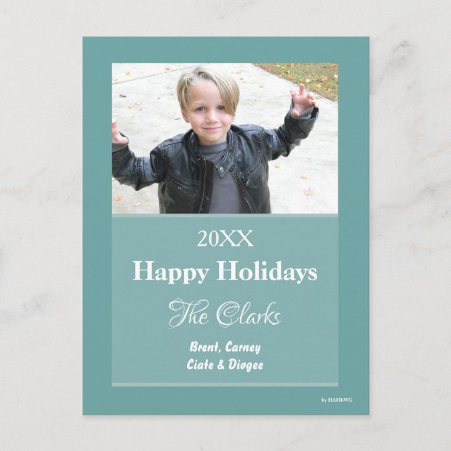 Weihnachtskarte Jede Farbe Postkarte - HAMbWG (Vorderseite)