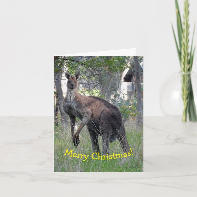 Weihnachtskarte - Känguru Karte (Vorderseite)